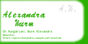 alexandra wurm business card